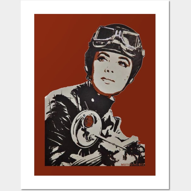 Woman Motorcycle Racer 1 Wall Art by MotoGirl